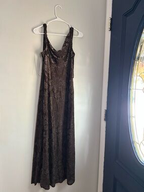 Never Worn Sleeveless Brown Floral Maxi Dress